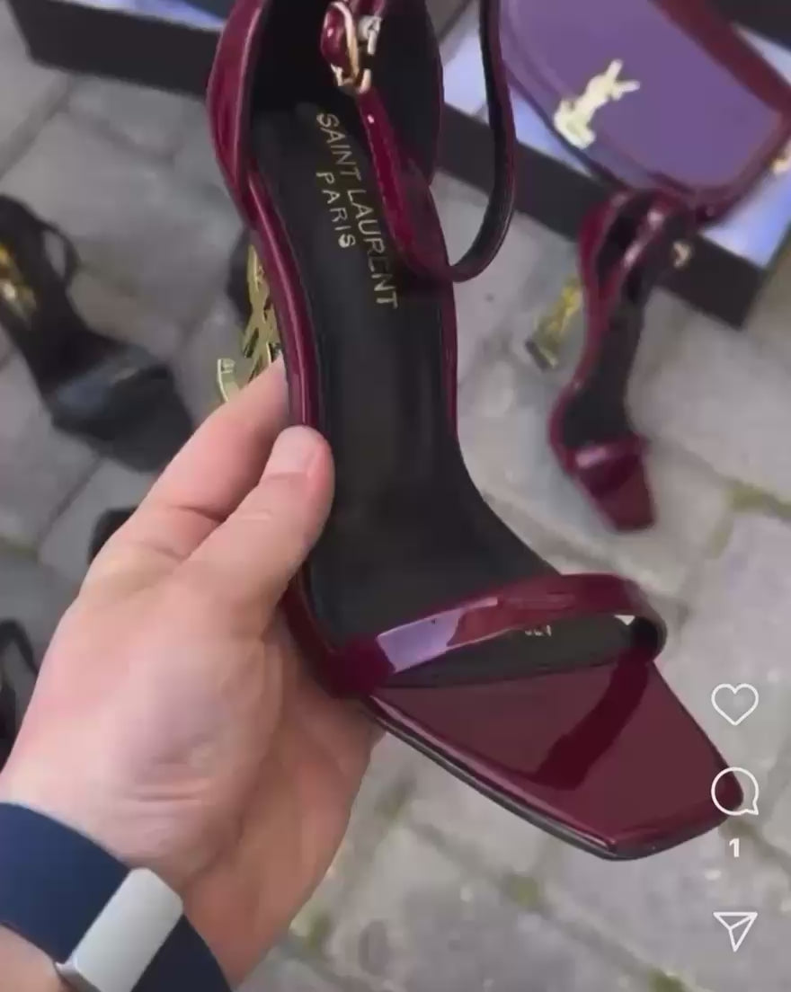 Opyum wine sandal heel