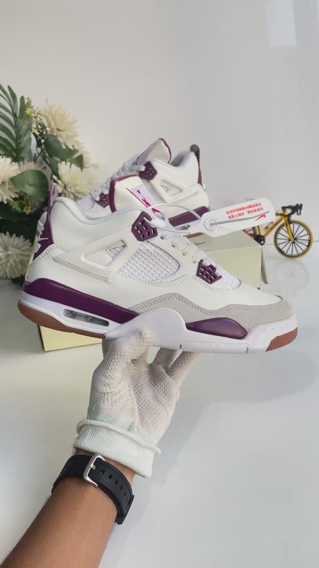 AJ retro 4 fantasy purple semi ua sneaker