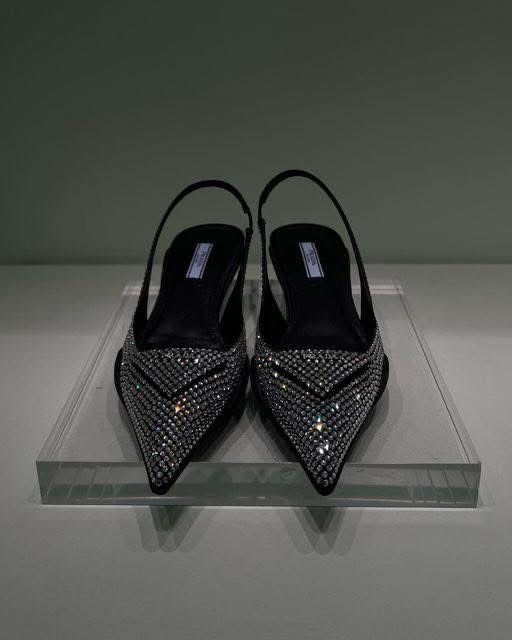 CRYSTAL KITTEN HEELS