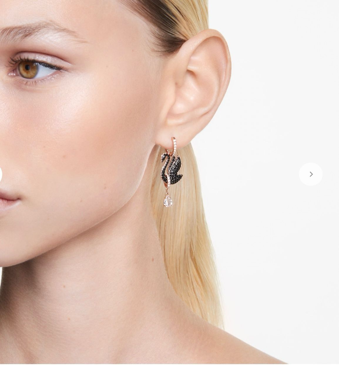 Swarovski signature swan earrings