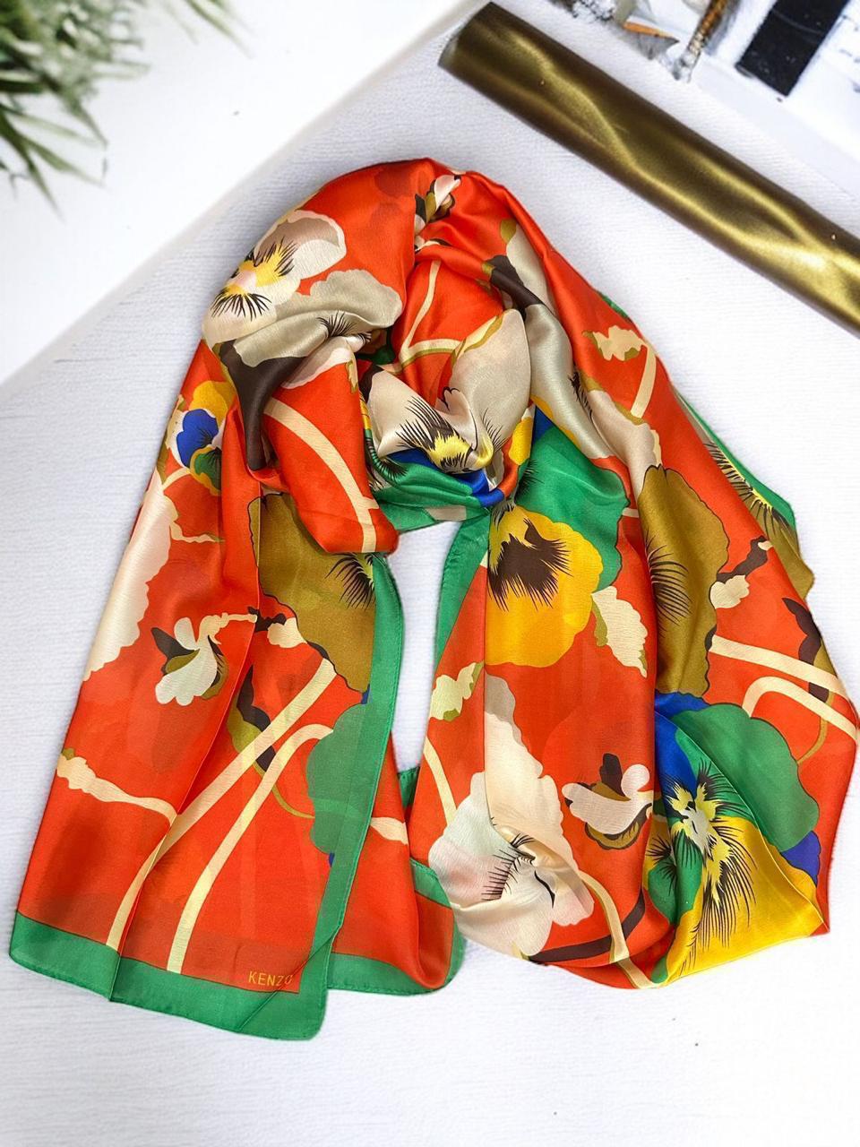 Floral silk stole