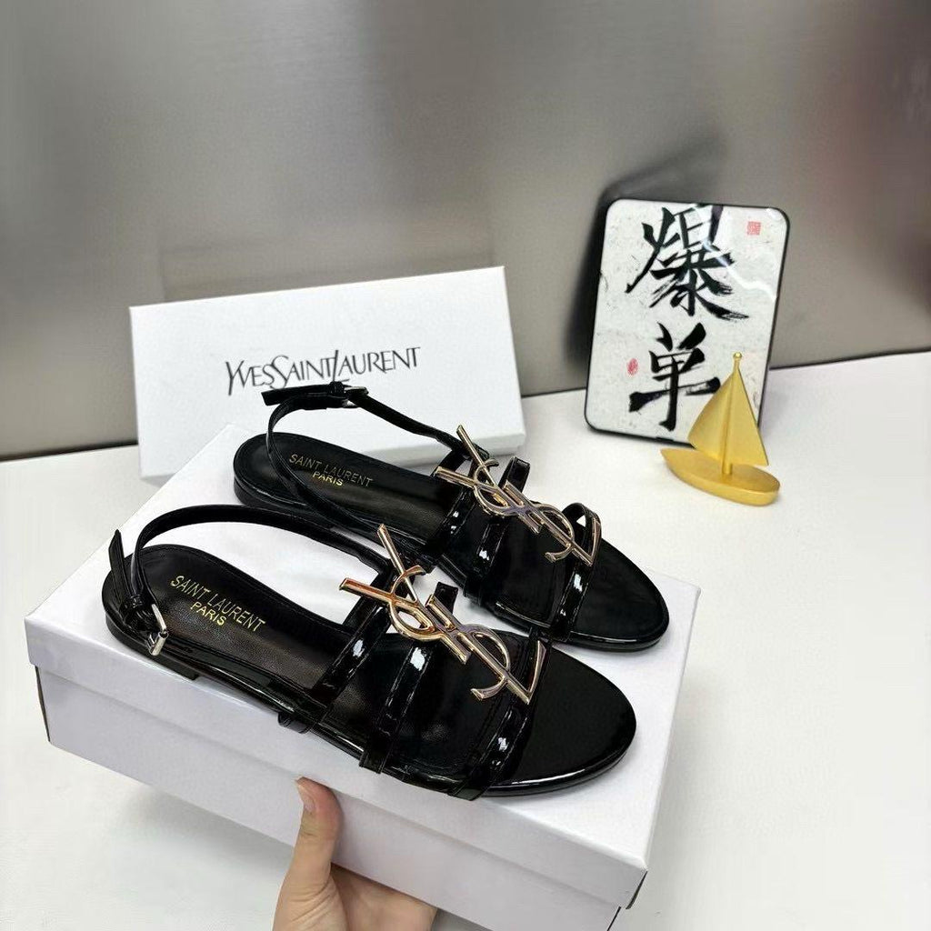 YSL flat sandals