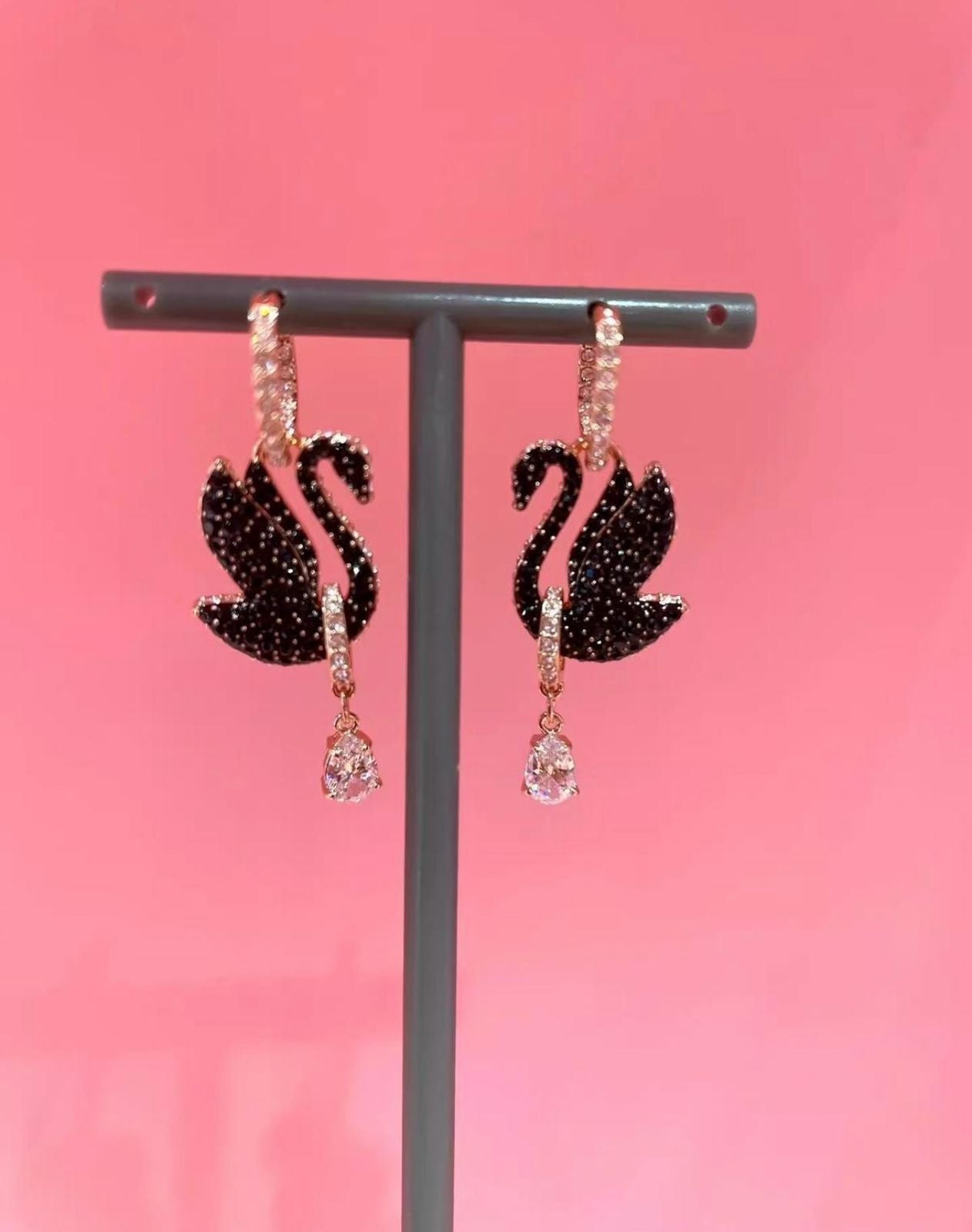 Swarovski signature swan earrings