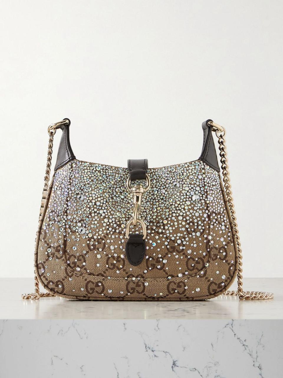GG CRYSTAL SHOULDER BAGS