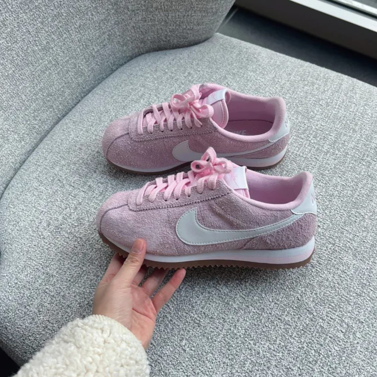 Cortez pink foam shoe