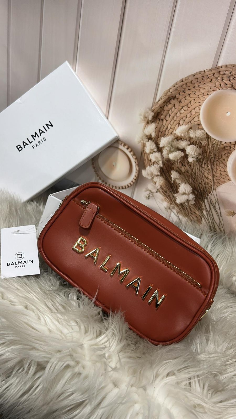 B metal embellished camera crossbody bag