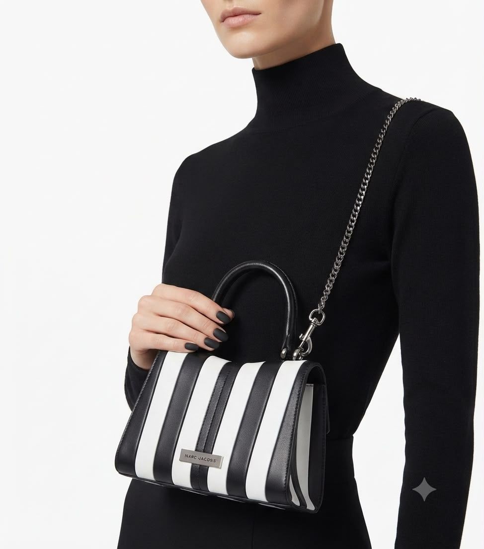Marc Jacob’s the striped st. Marc mini top handle bag