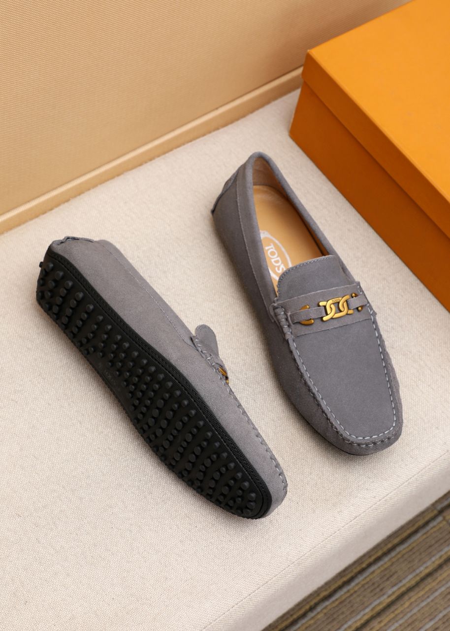 High end quality suede loafers