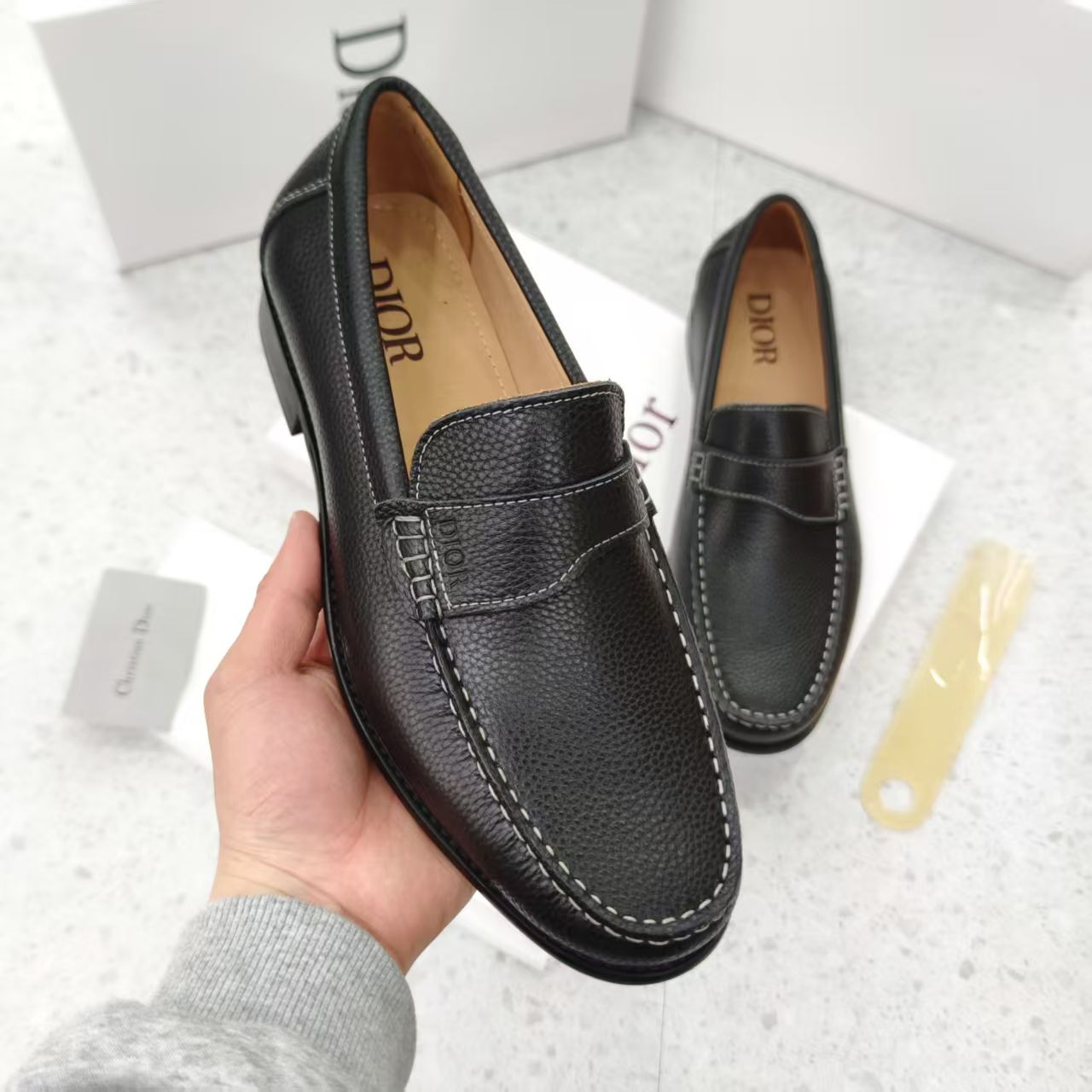 High end quality calf leather loafer