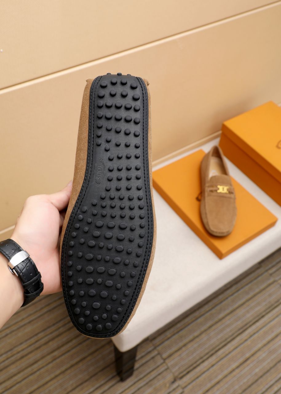 High end quality suede loafers