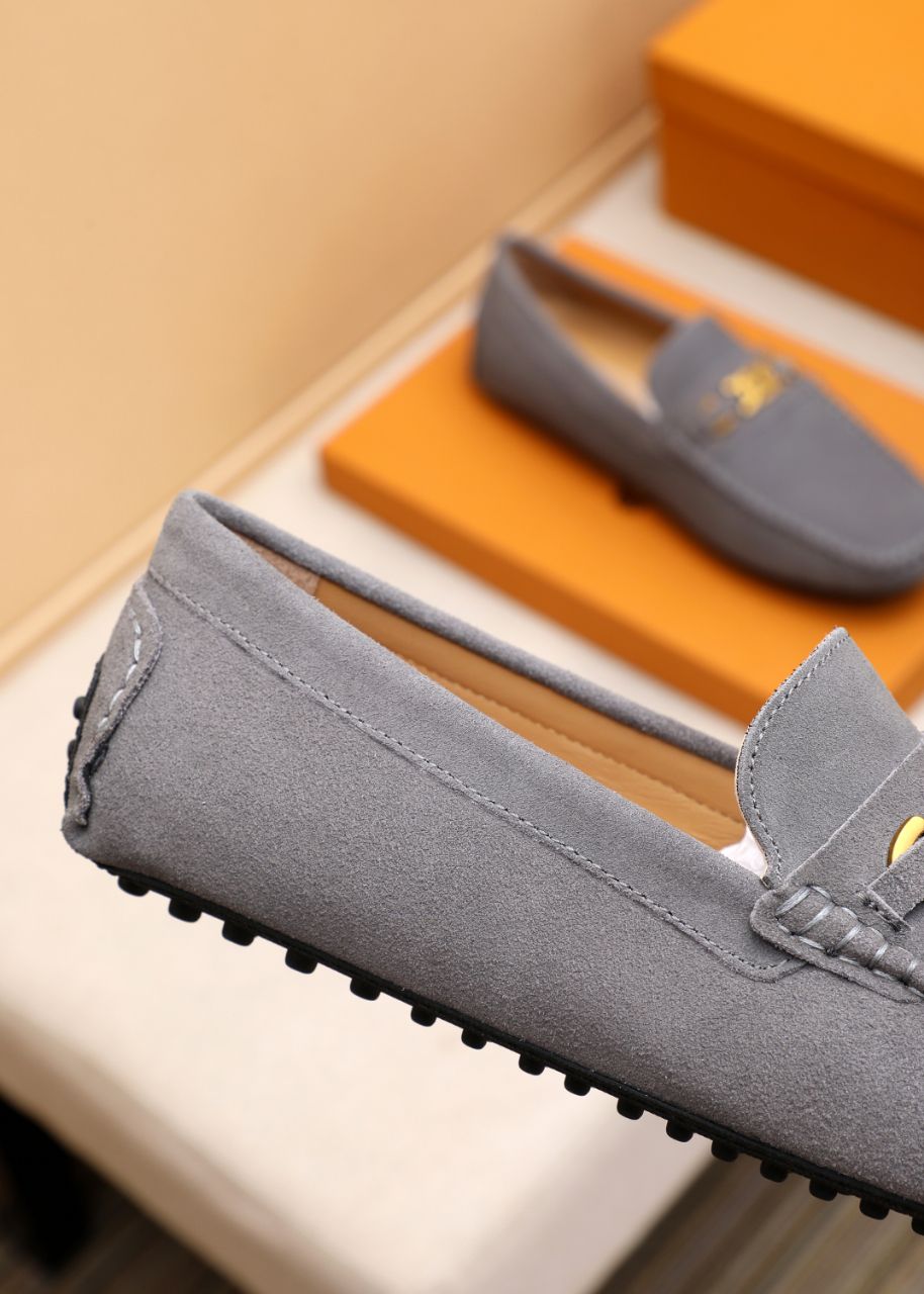 High end quality suede loafers