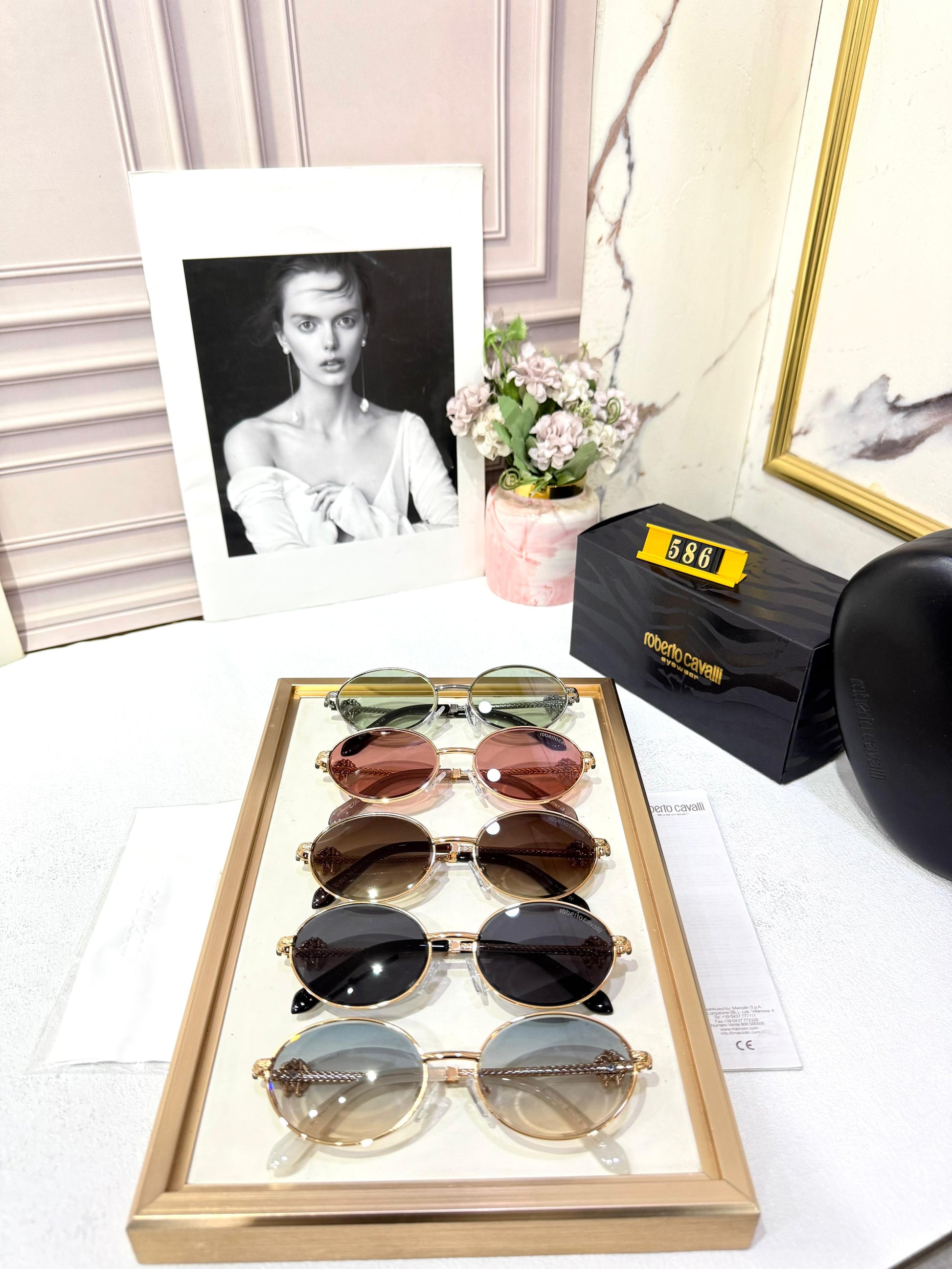 CAVALLI LUXE ROUND SUNGLASSES