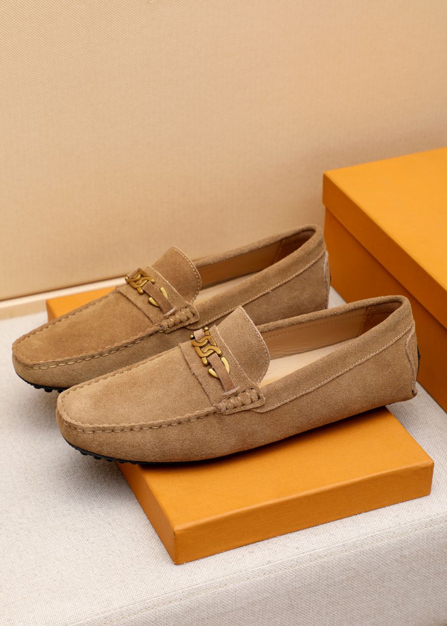 High end quality suede loafers