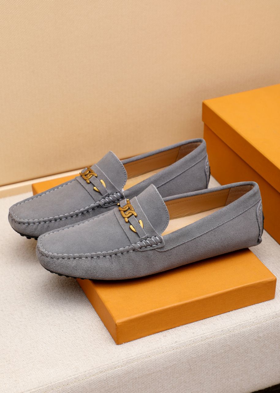 High end quality suede loafers