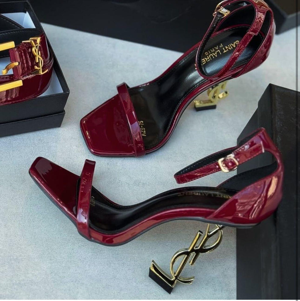 Opyum wine sandal heel