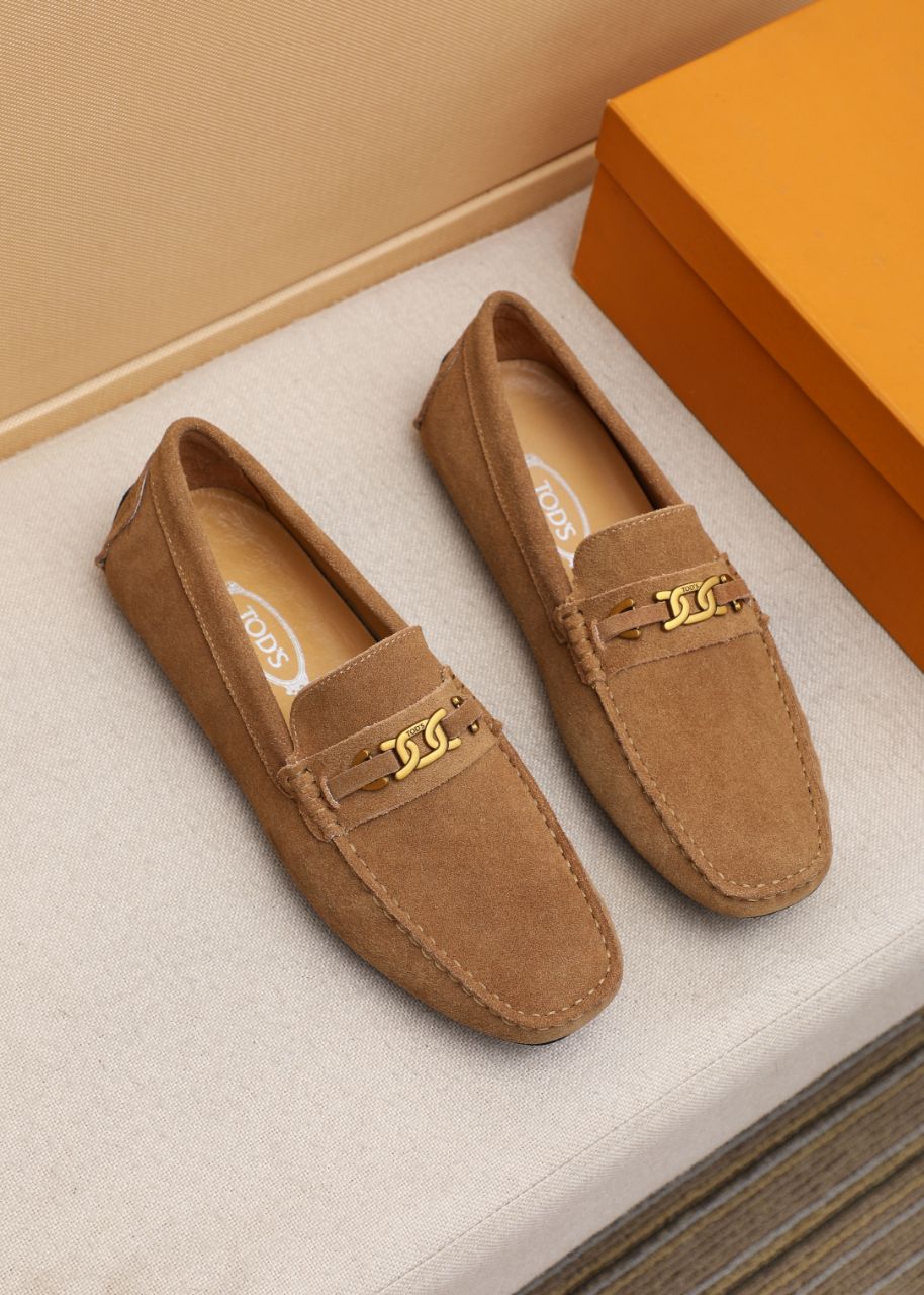High end quality suede loafers