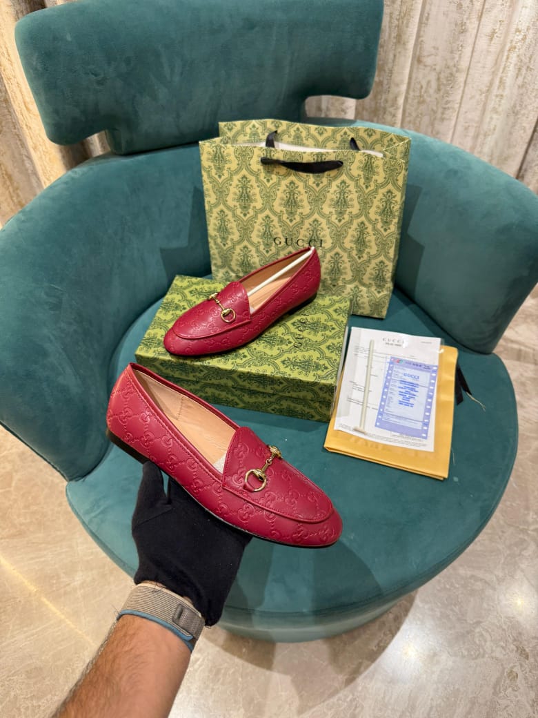 GG maroon loafers