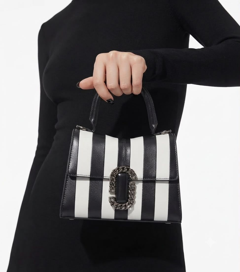 Marc Jacob’s the striped st. Marc mini top handle bag