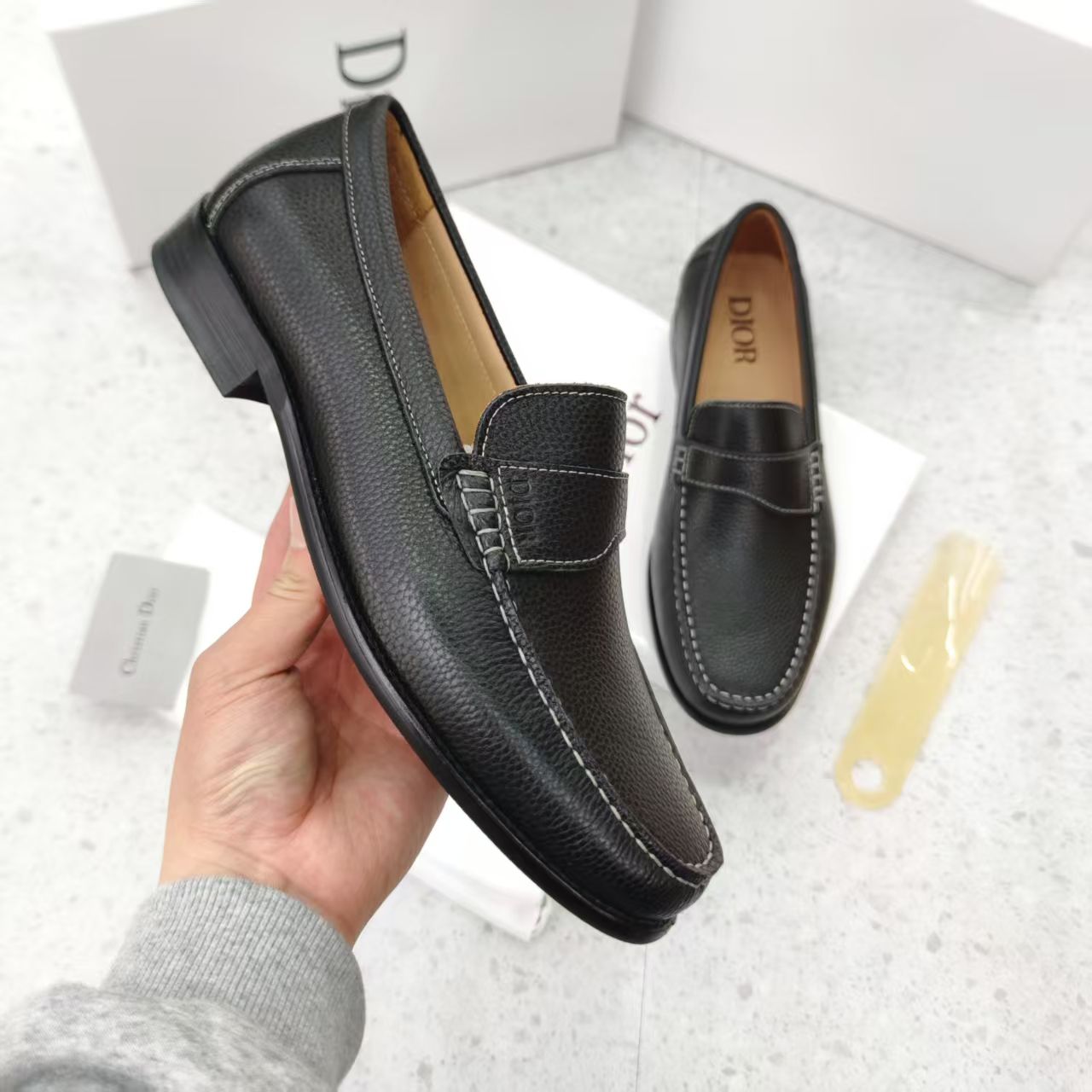 High end quality calf leather loafer