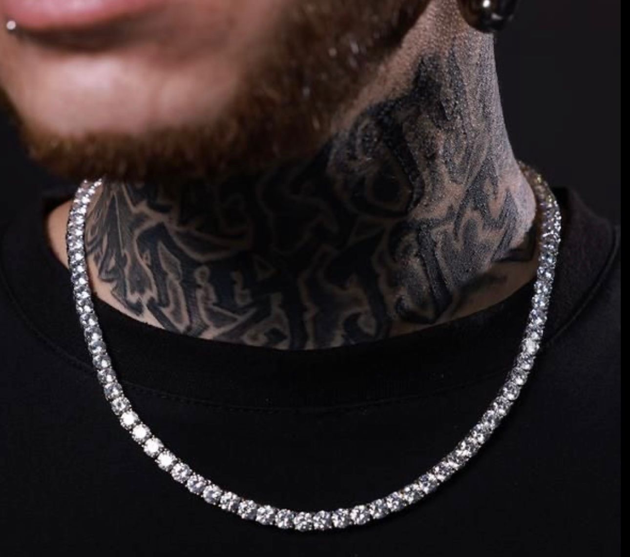 Iced cuban tennis style chain with daimonds