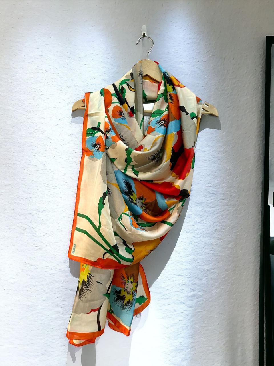 Floral silk stole