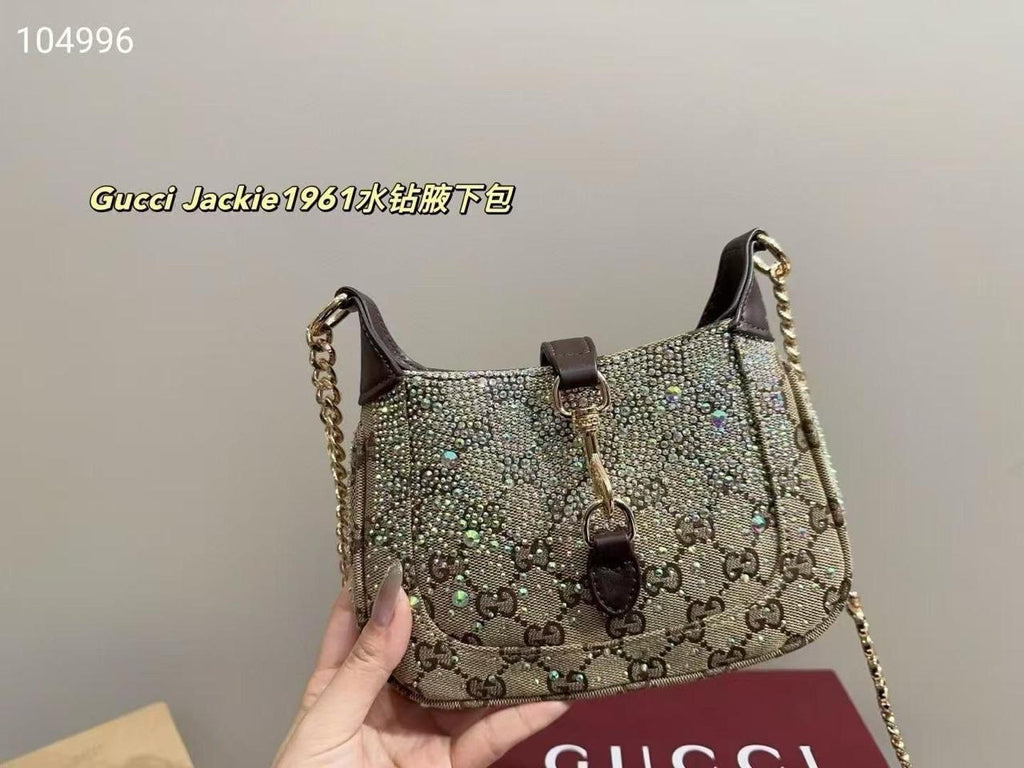 GG CRYSTAL SHOULDER BAGS