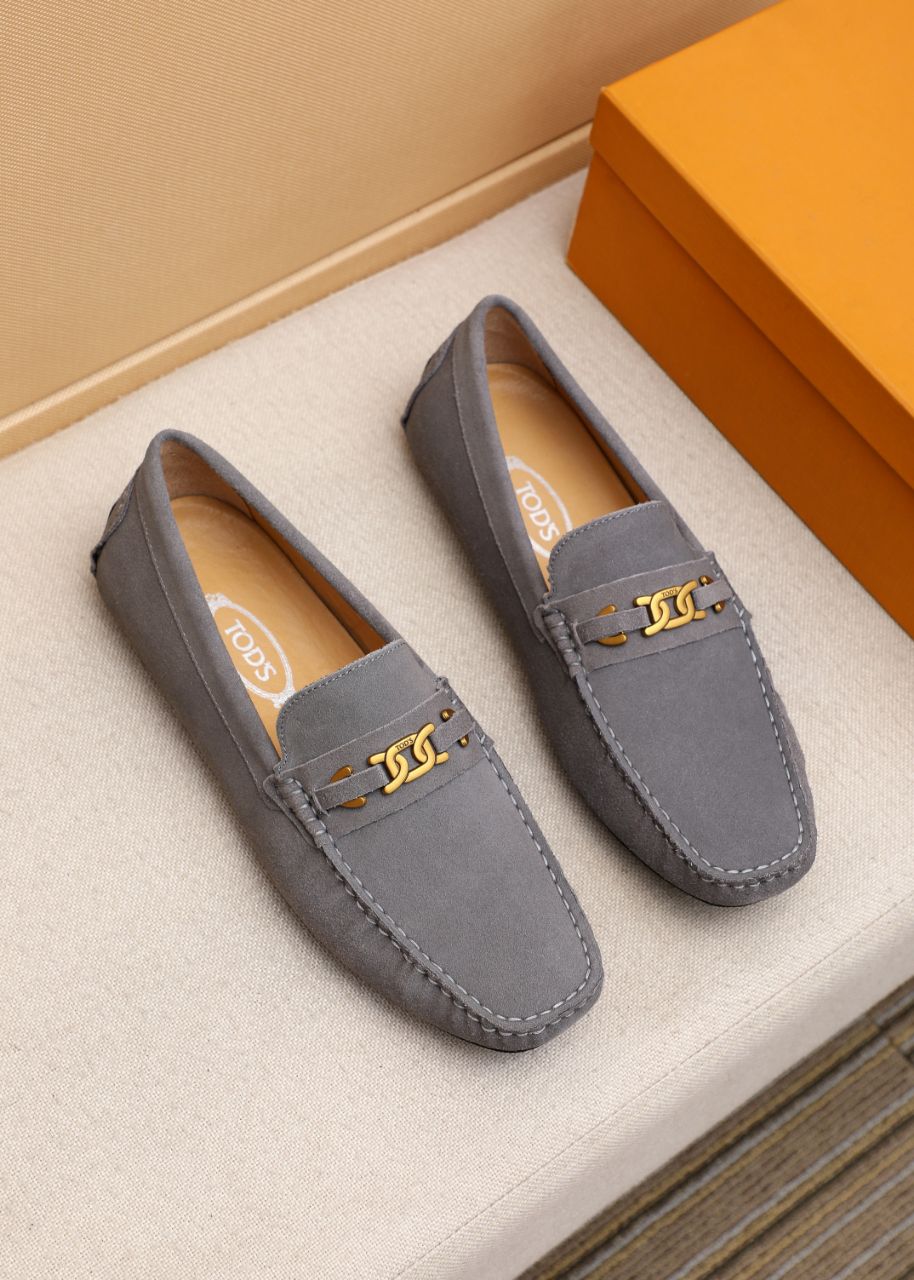 High end quality suede loafers