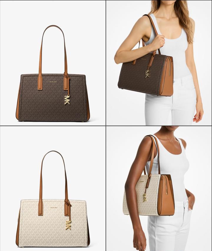 MK JET SET SIGNATURE TOTE BAG