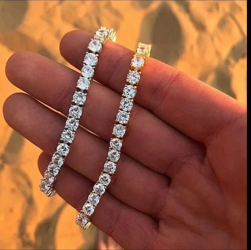 Iced cuban tennis style chain with daimonds