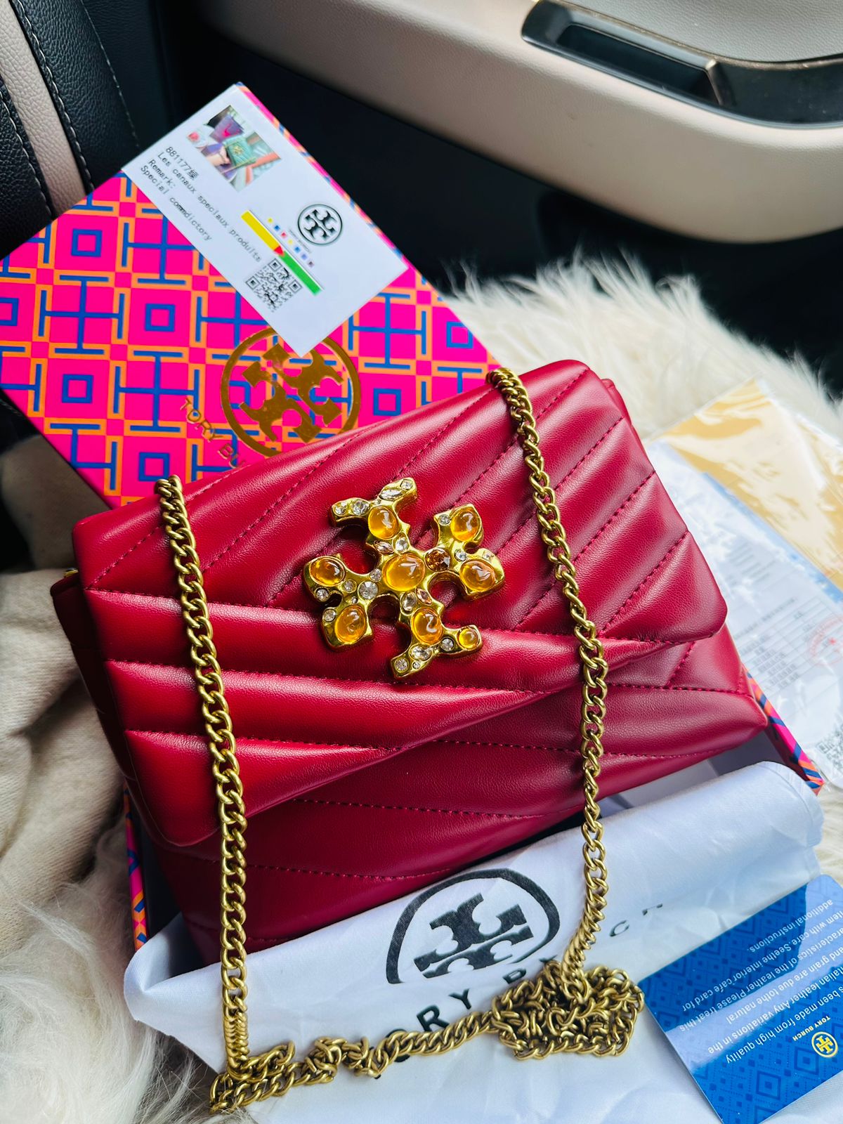 Tb kira chevron embellished bag