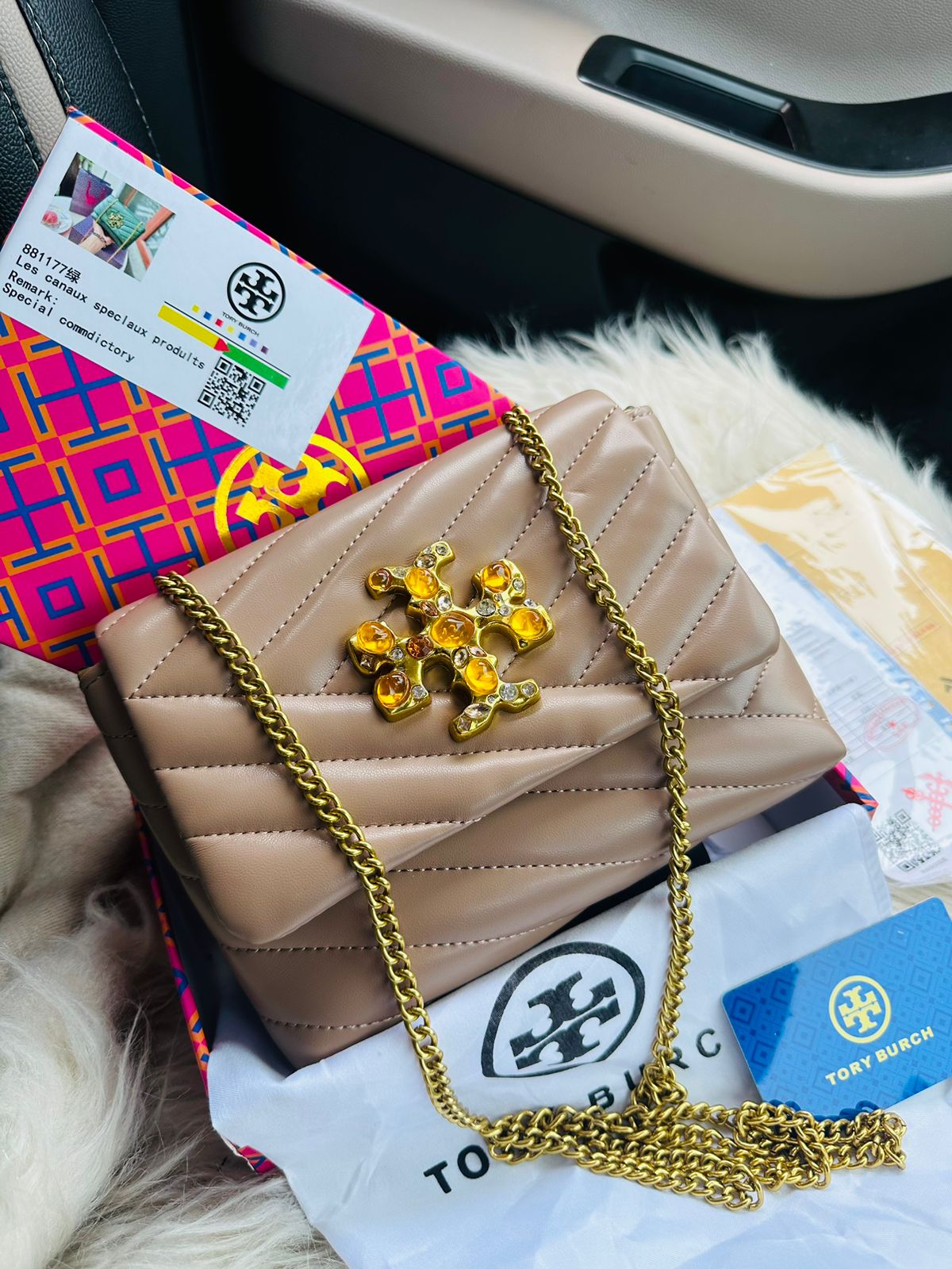 Tb kira chevron embellished bag