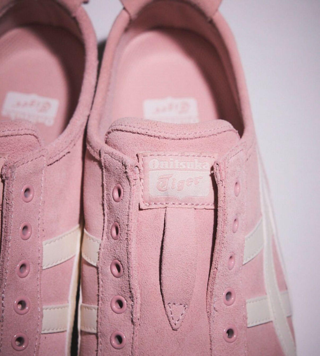 Onitsuka tiger slip on pink suede