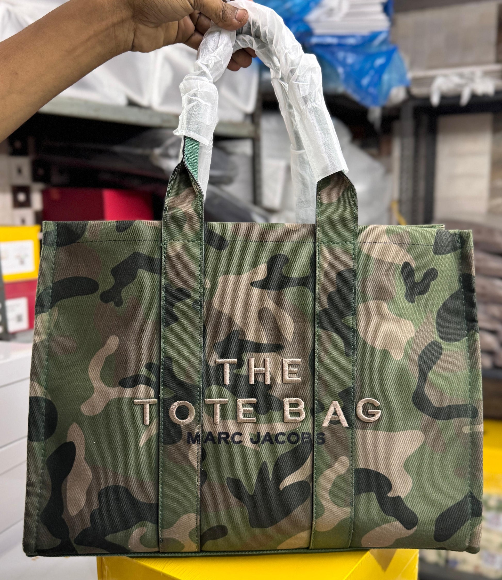 MJ printed canvas tote bags