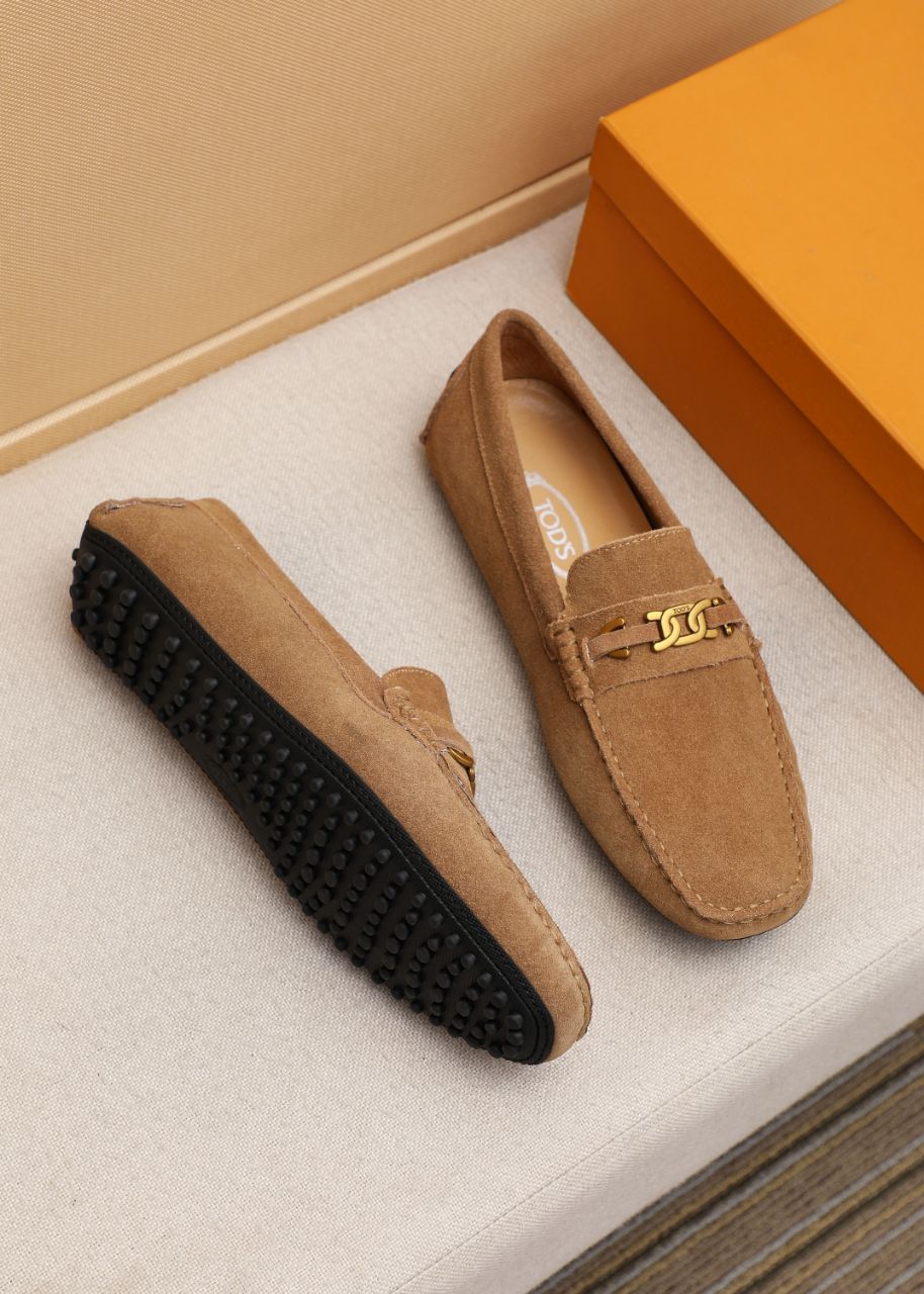 High end quality suede loafers