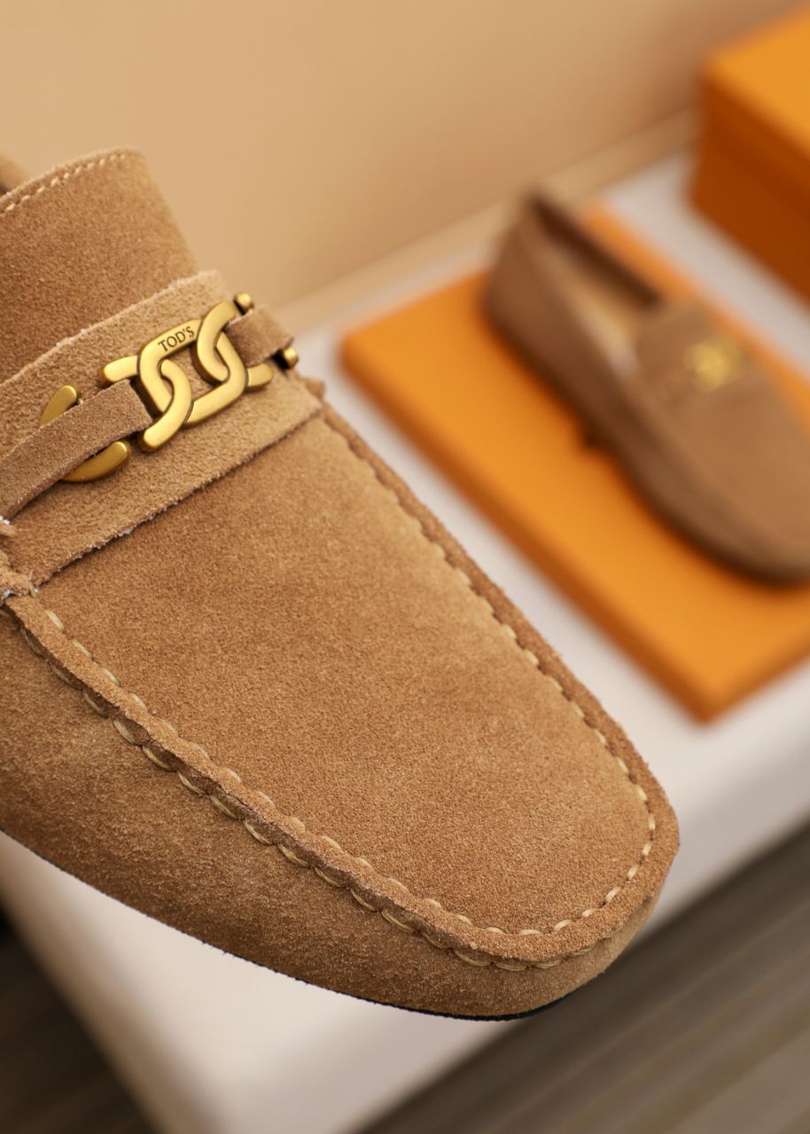 High end quality suede loafers
