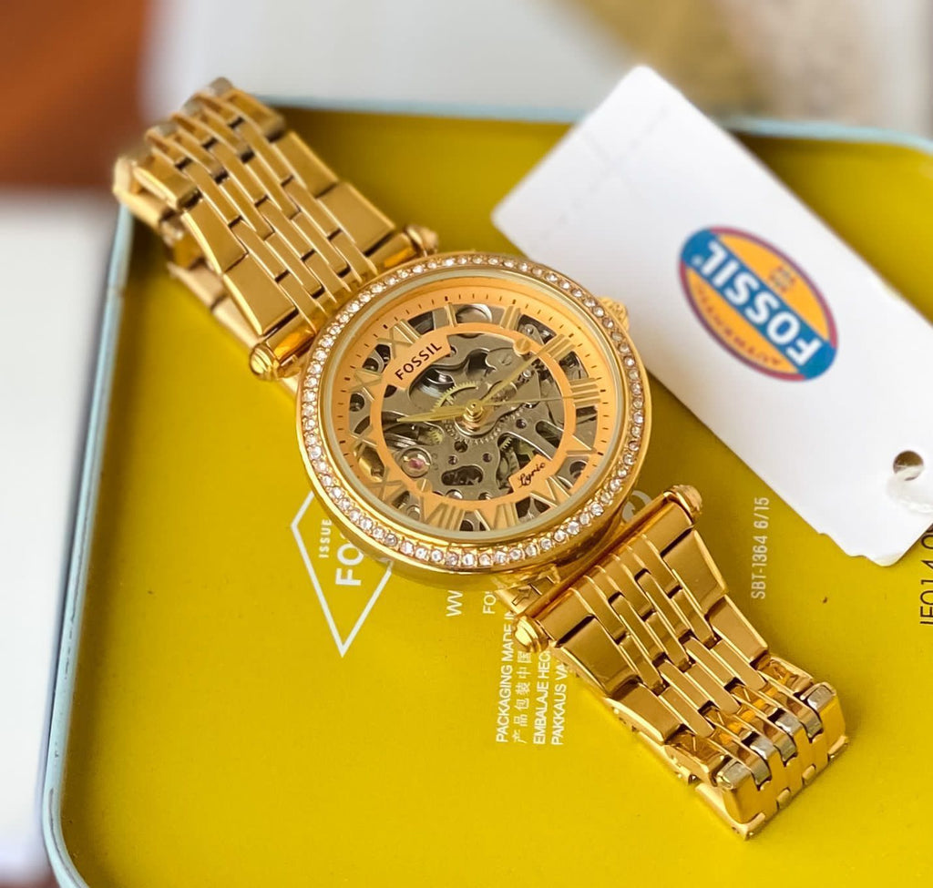 Elegant Skeleton Automatic Watch for Her