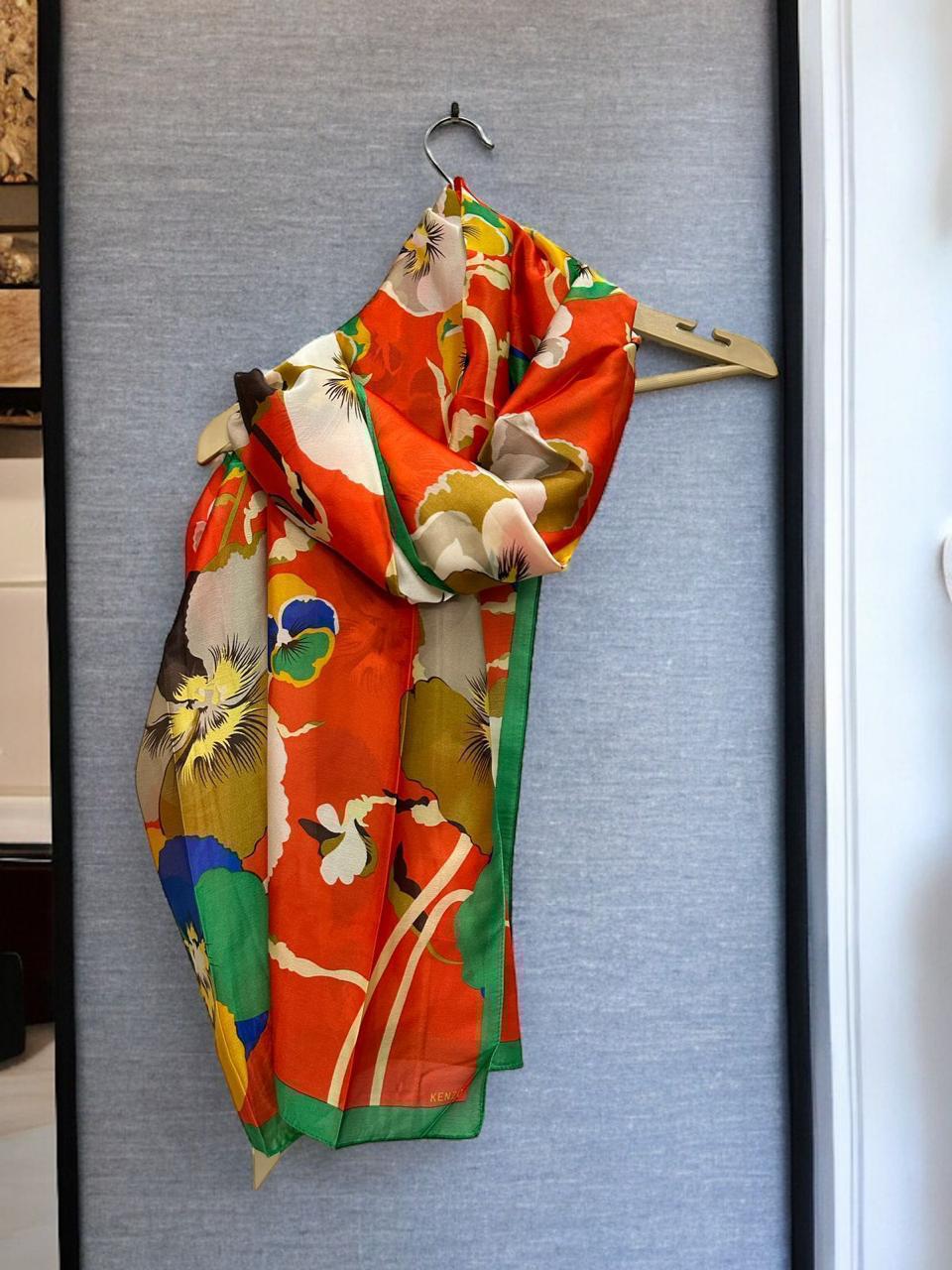Floral silk stole