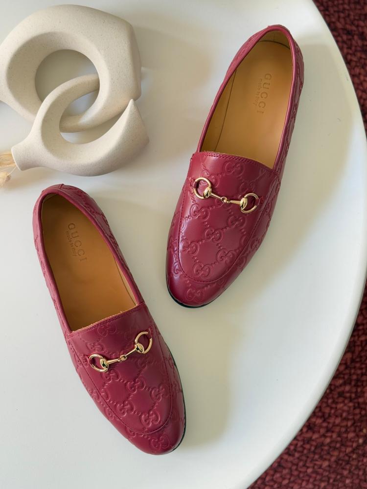 GG maroon loafers