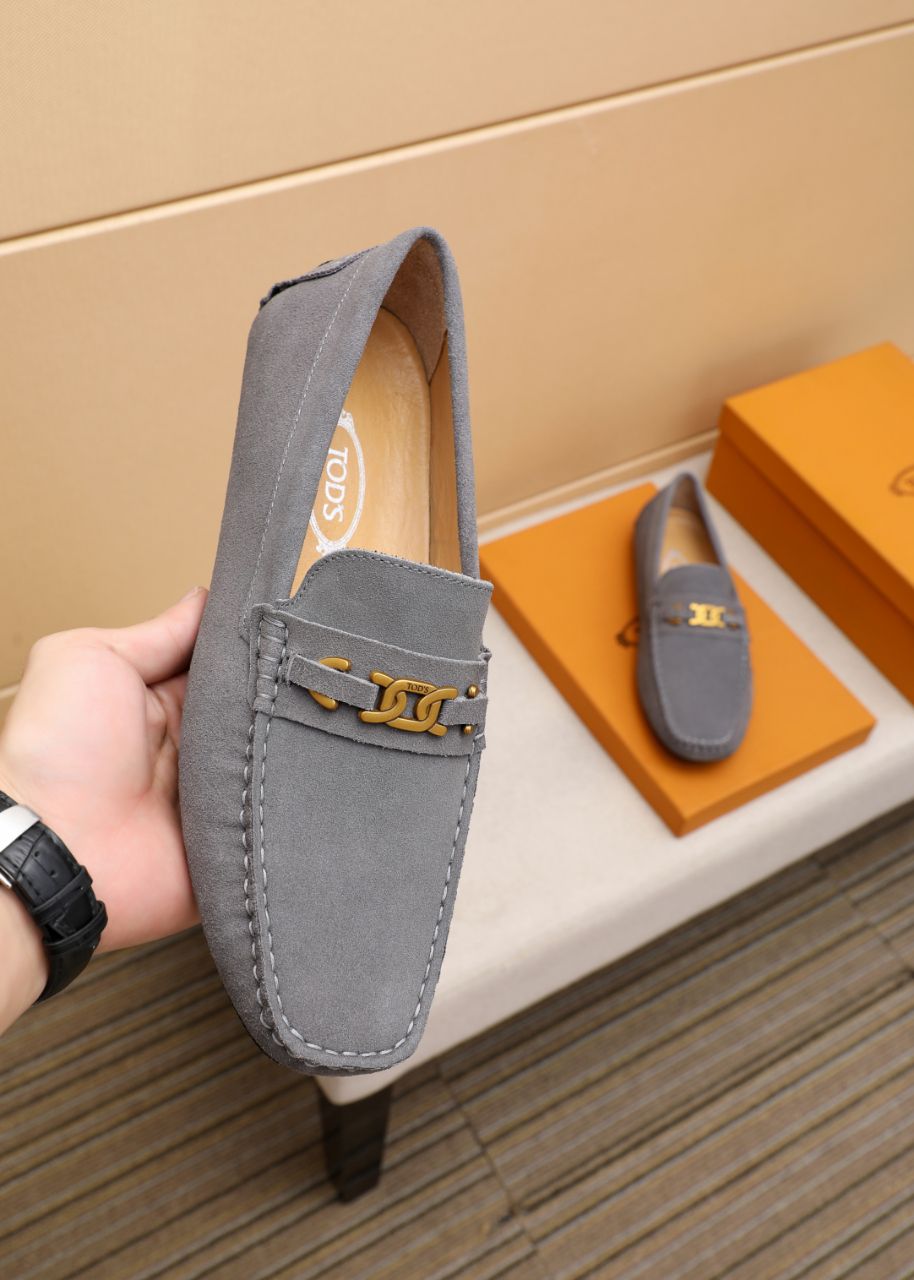 High end quality suede loafers