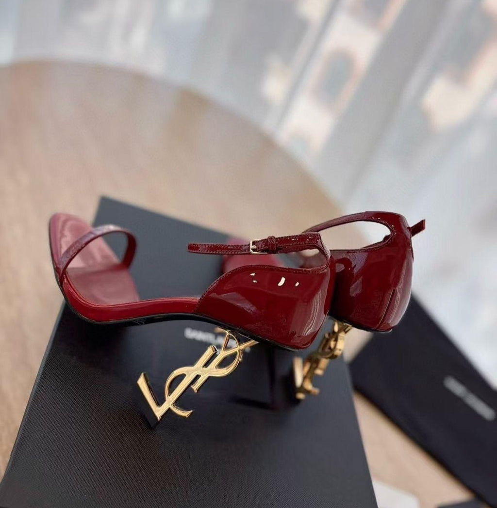 Opyum wine sandal heel