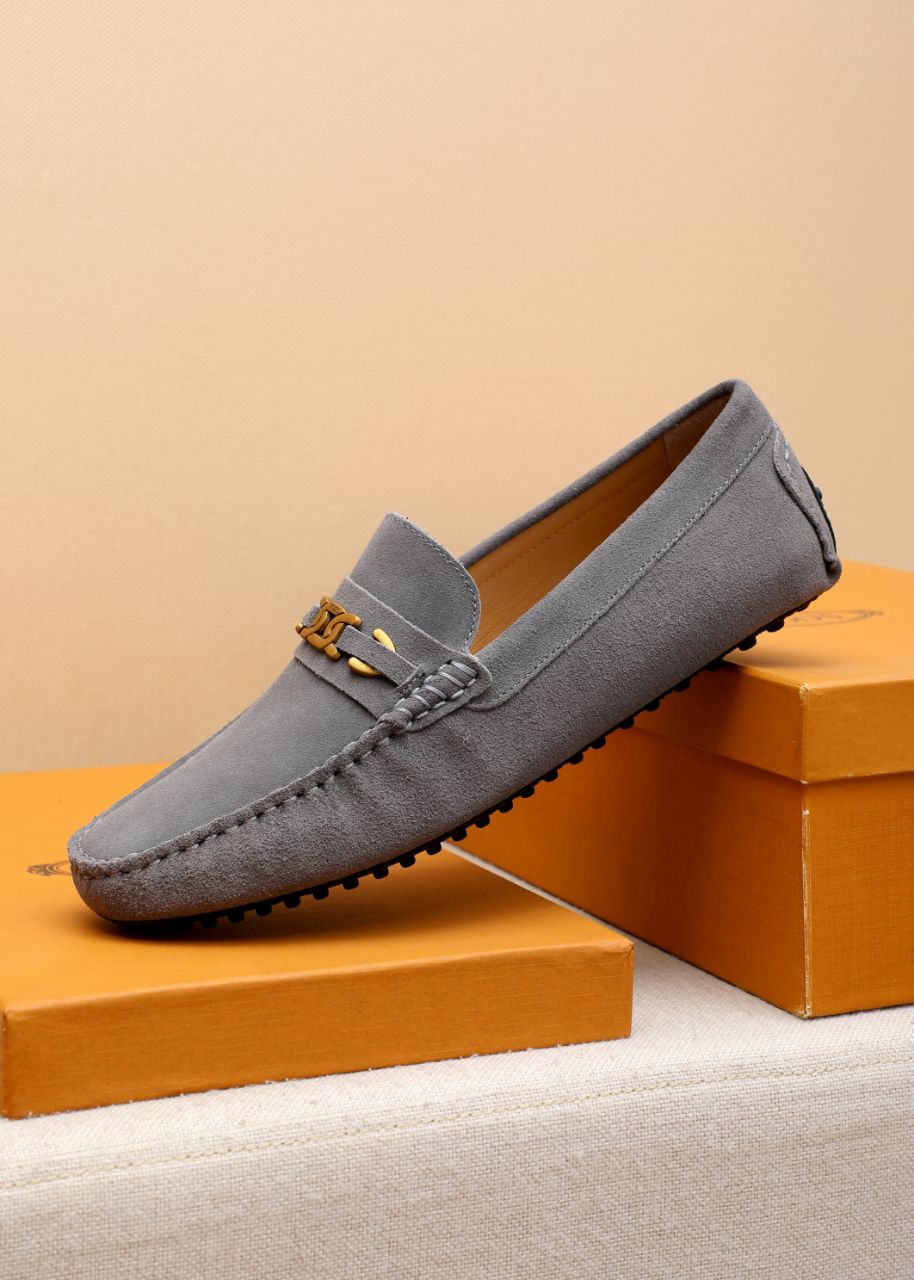 High end quality suede loafers
