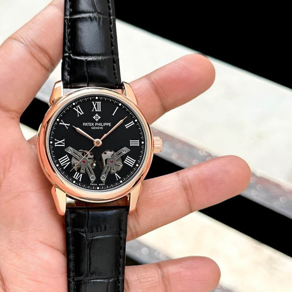 TOURBILLON OPEN HEART AUTOMATIC WATCH