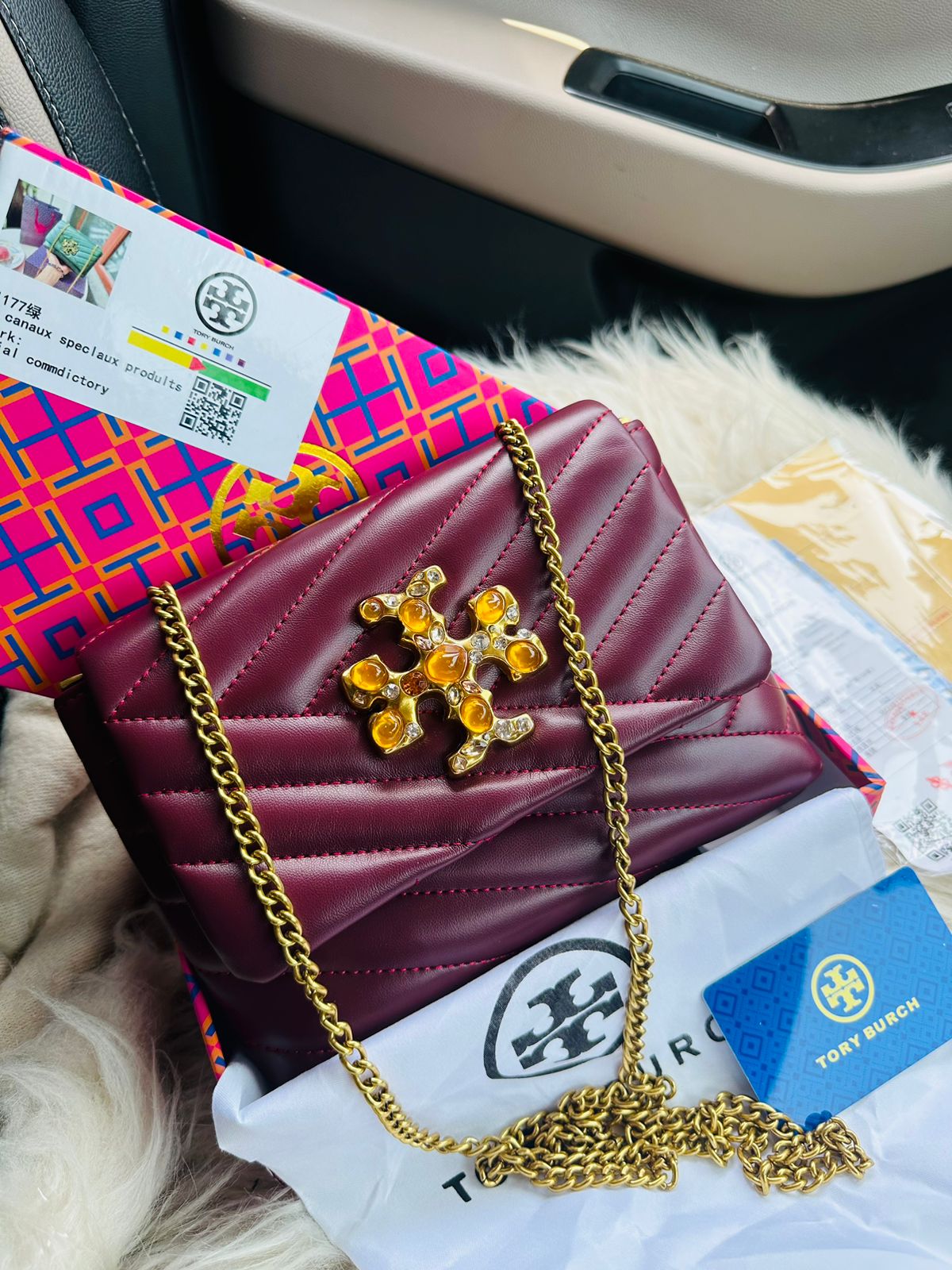 Tb kira chevron embellished bag