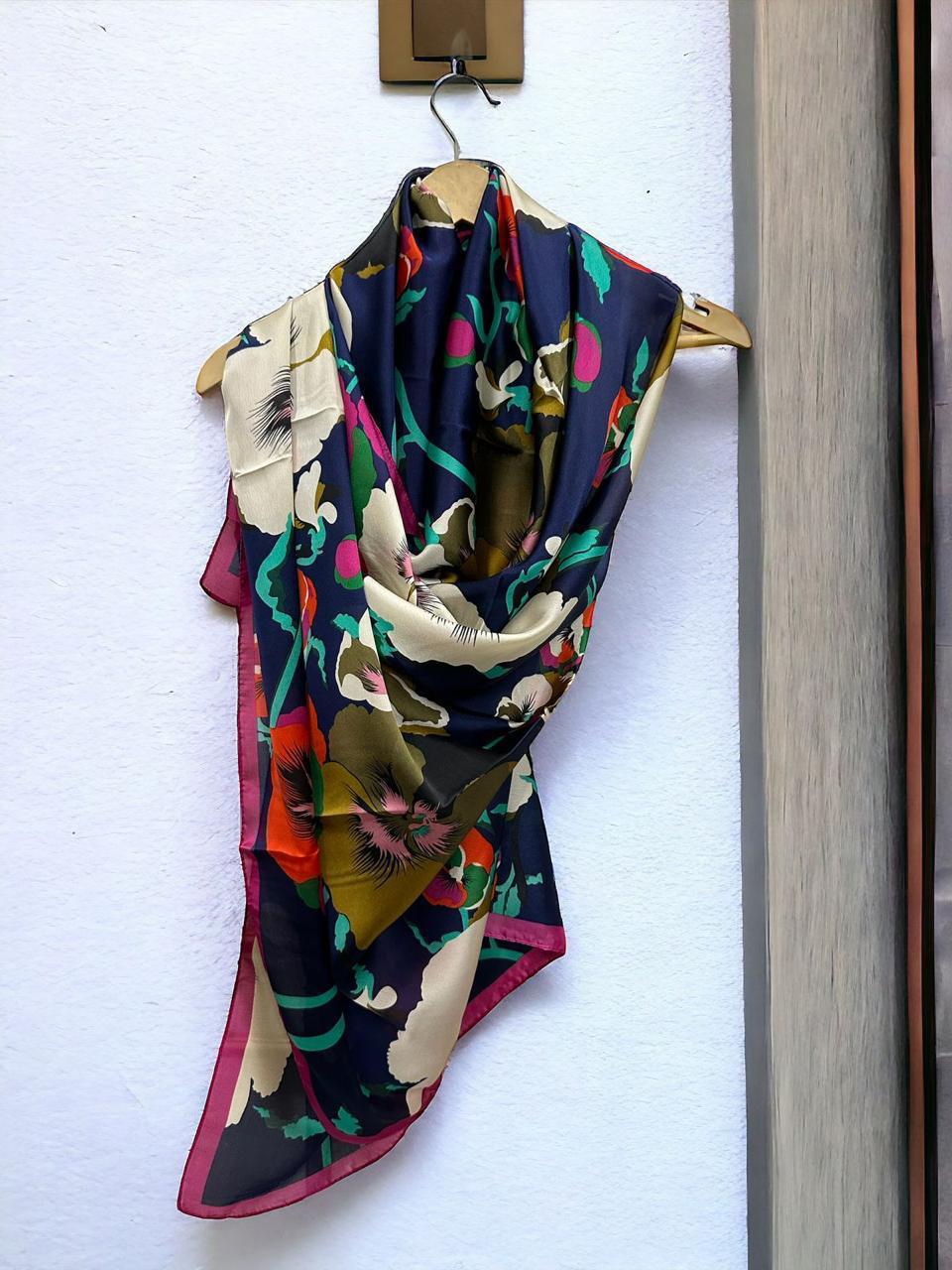 Floral silk stole