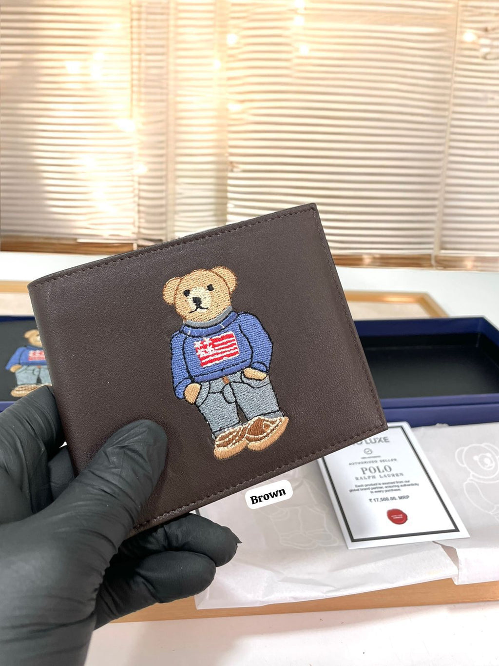 Ralph lauren leather mens wallets