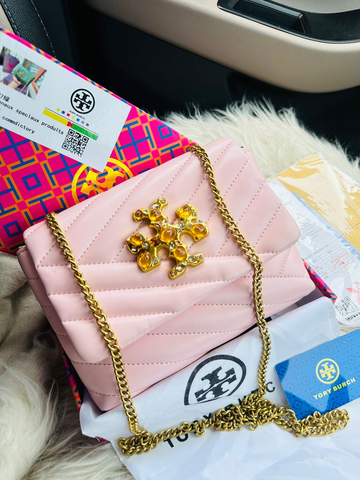 Tb kira chevron embellished bag