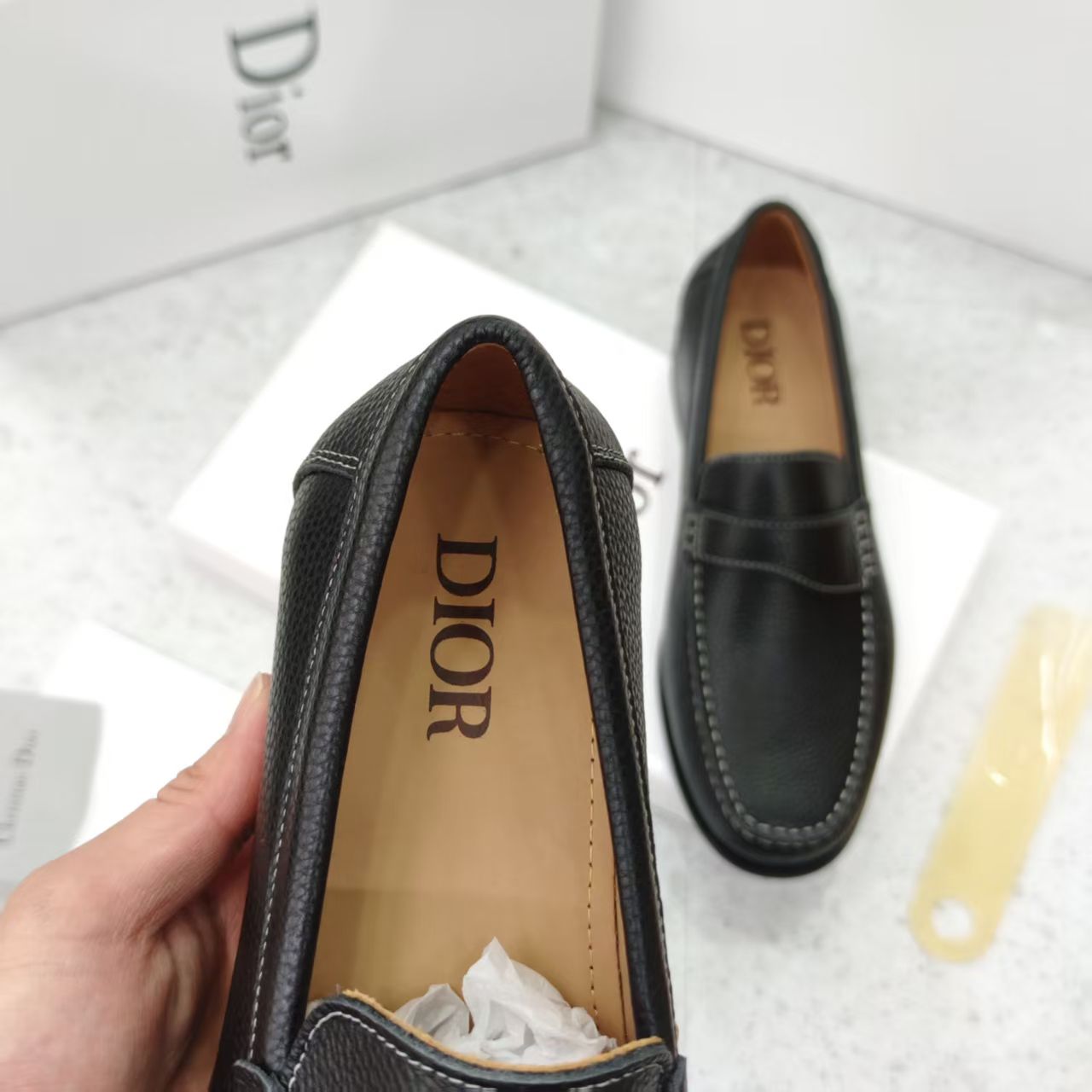 High end quality calf leather loafer