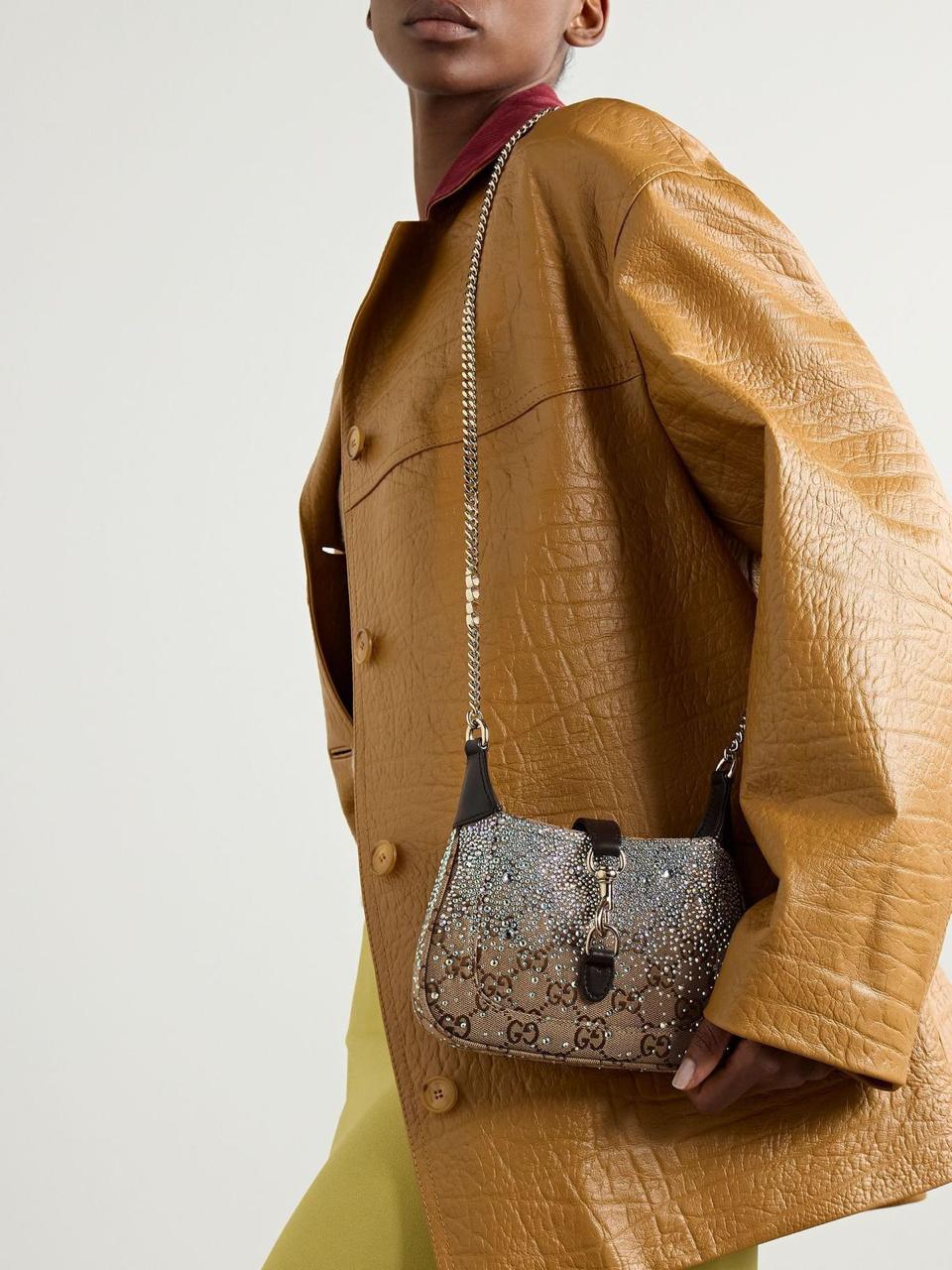 GG CRYSTAL SHOULDER BAGS