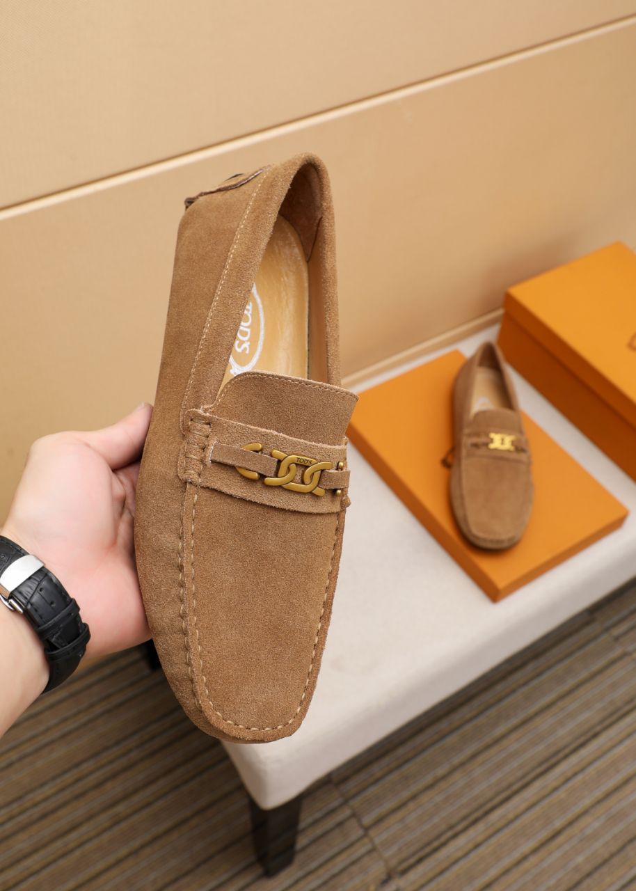 High end quality suede loafers