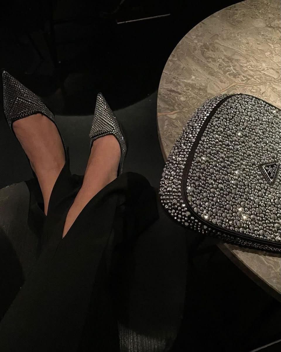 CRYSTAL KITTEN HEELS